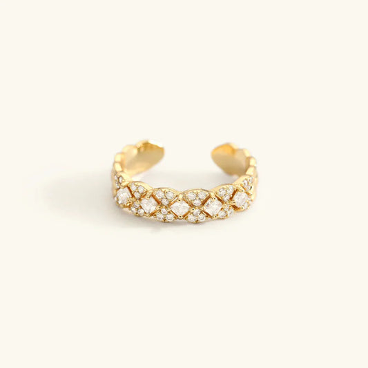 [ElanLuxe]Camille Gold Patterned Ring