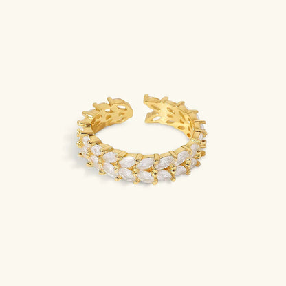 [ElanLuxe]Clarisse Patterned Gold Ring