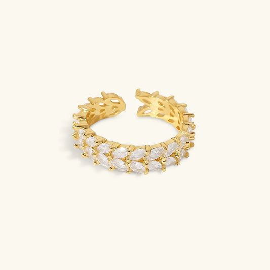 [ElanLuxe]Clarisse Patterned Gold Ring