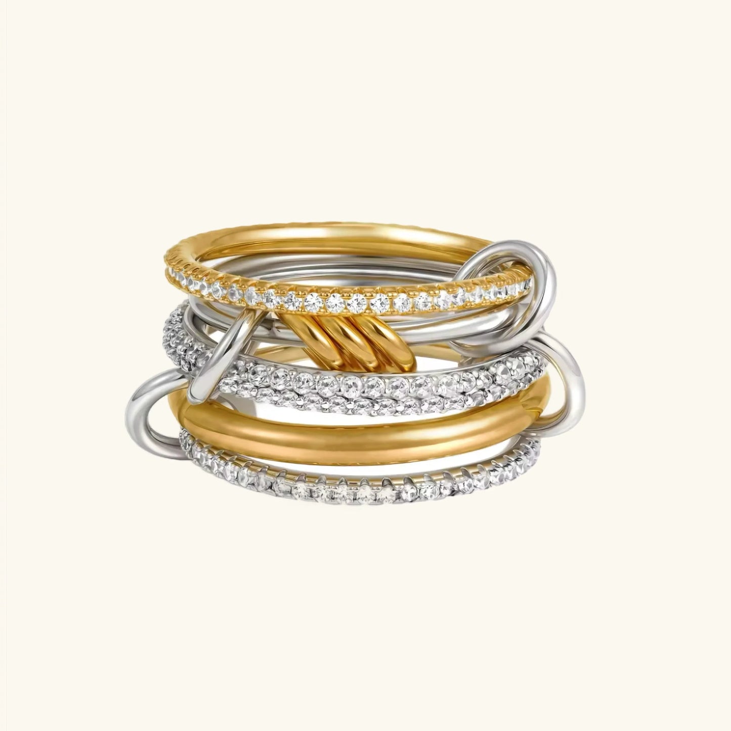 [ElanLuxe]Collina Stacked Diamond Ring