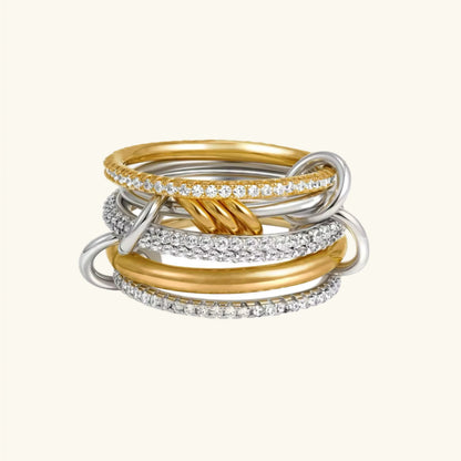 [ElanLuxe]Collina Stacked Diamond Ring