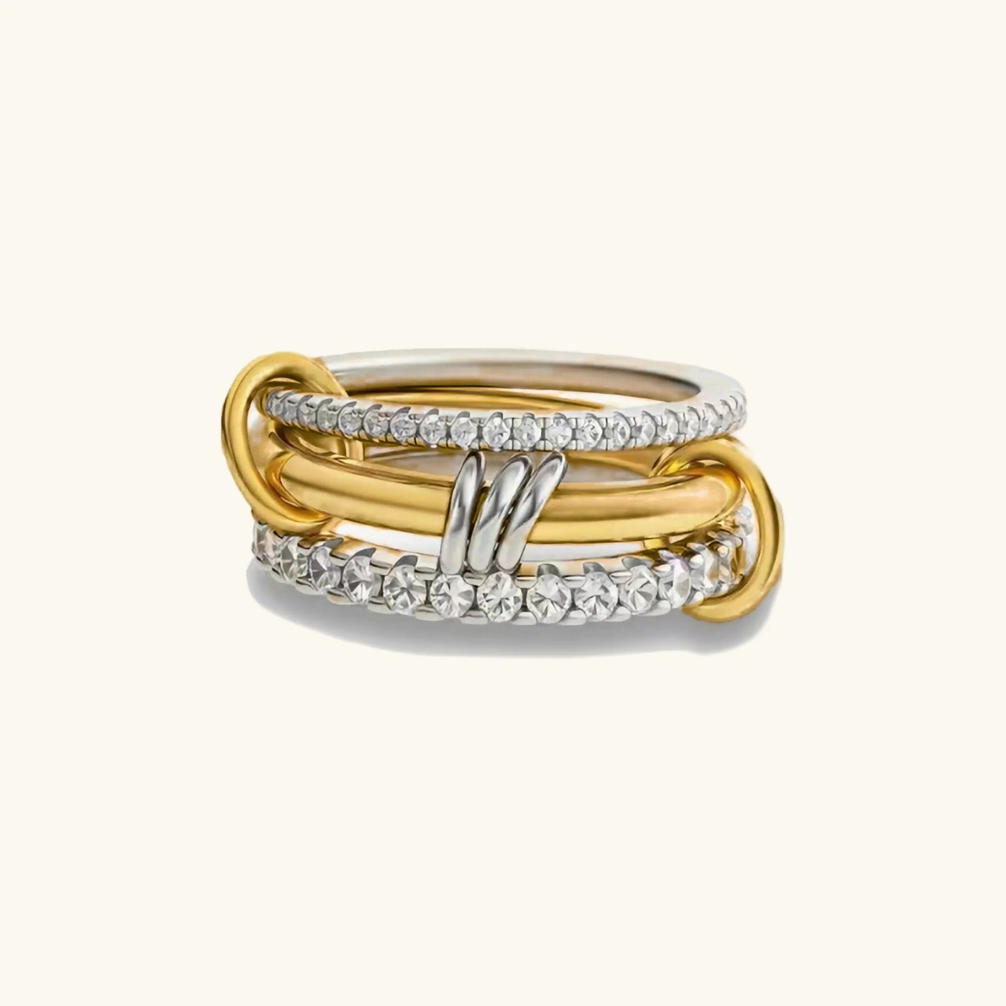 [ElanLuxe]Cosette Stacked Diamond Ring