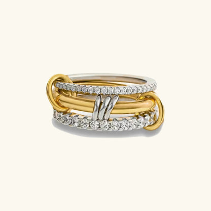 [ElanLuxe]Cosette Stacked Diamond Ring