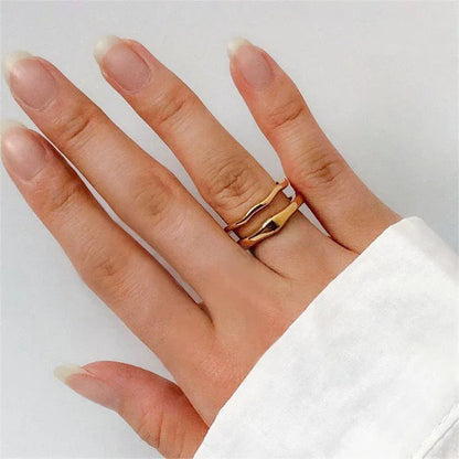[ElanLuxe]Dianne Gold Stacker Ring