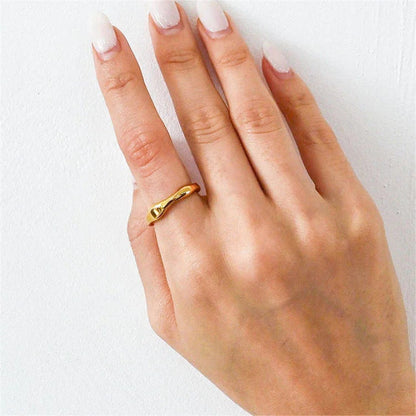 [ElanLuxe]Dianne Gold Stacker Ring