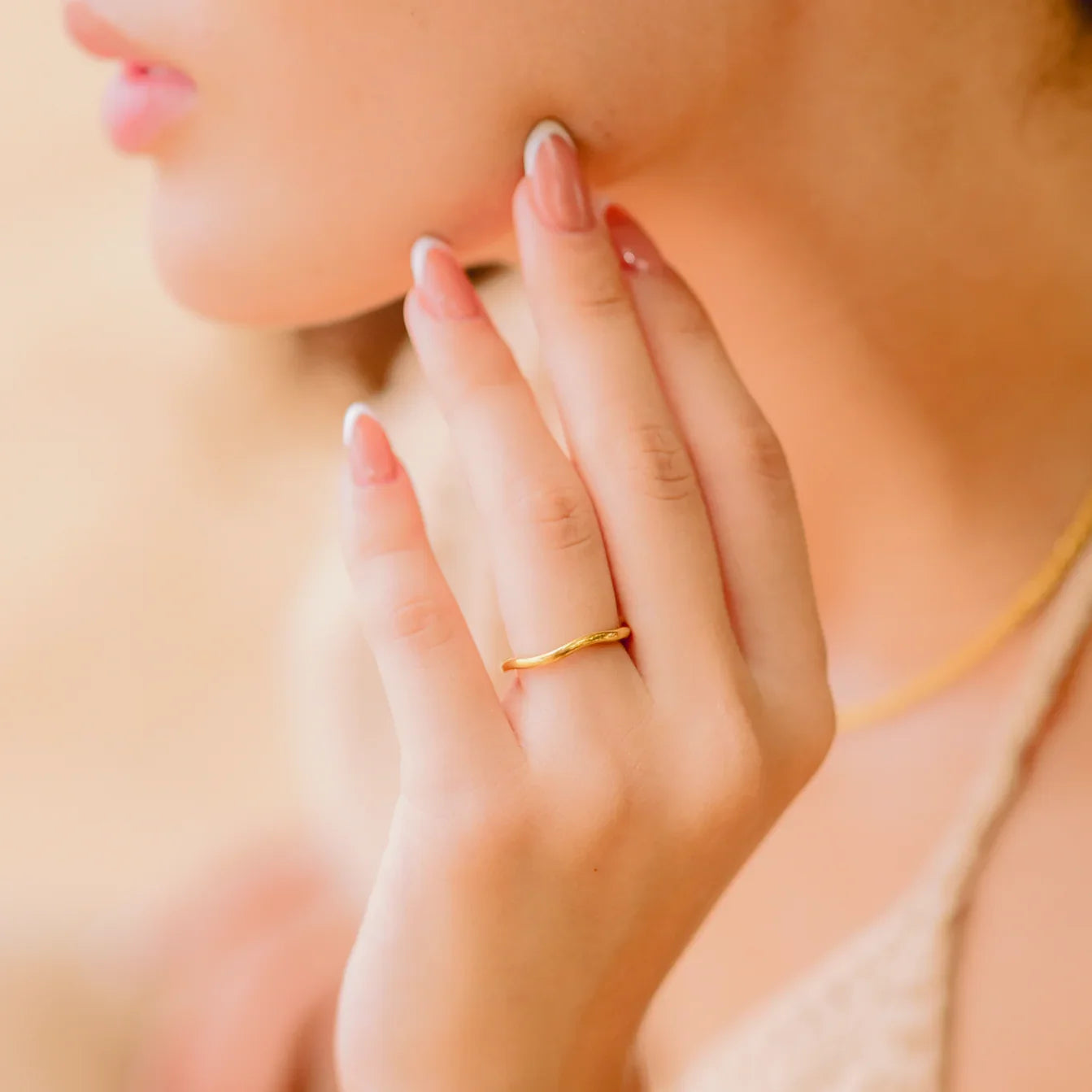 [ElanLuxe]Dianne Gold Stacker Ring
