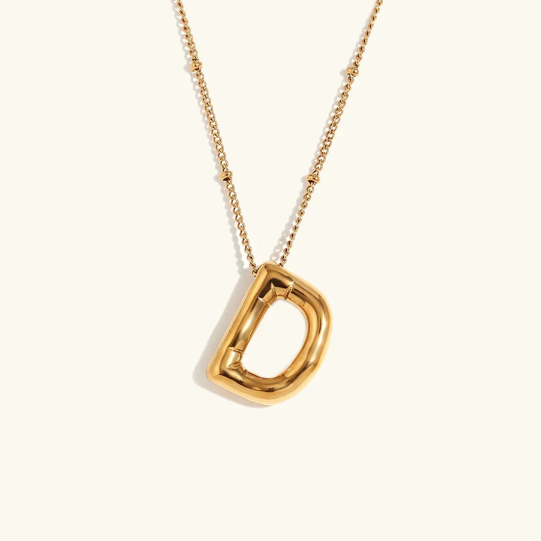 [ElanLuxe]Balloon Gold Initial Necklace