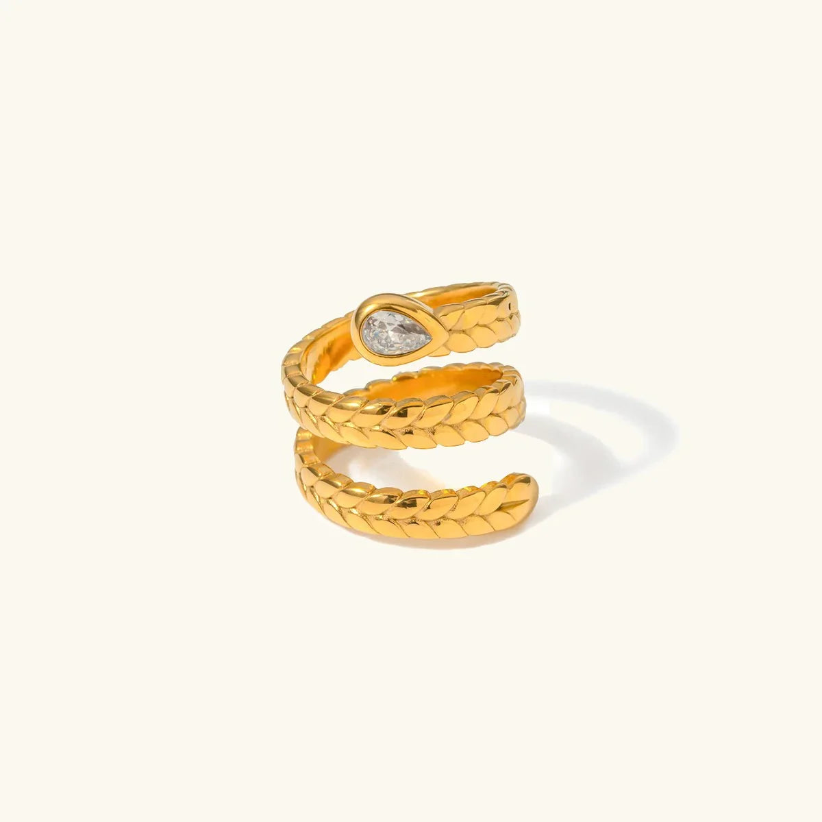[ElanLuxe]Davina Gold Serpent Ring