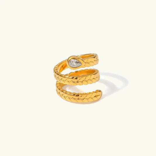 [ElanLuxe]Davina Gold Serpent Ring