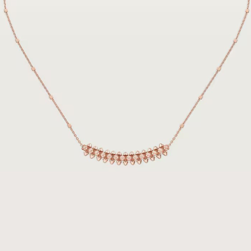 [ElanLuxe Jewelry]CLASH  SMALL FULL DIAMOND NECKLACE