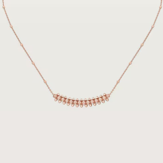 [ElanLuxe Jewelry]CLASH  SMALL FULL DIAMOND NECKLACE