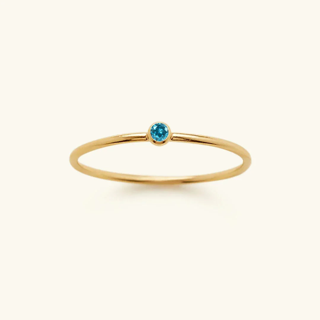 [ElanLuxe]Amelia Birthstone Stacker Ring