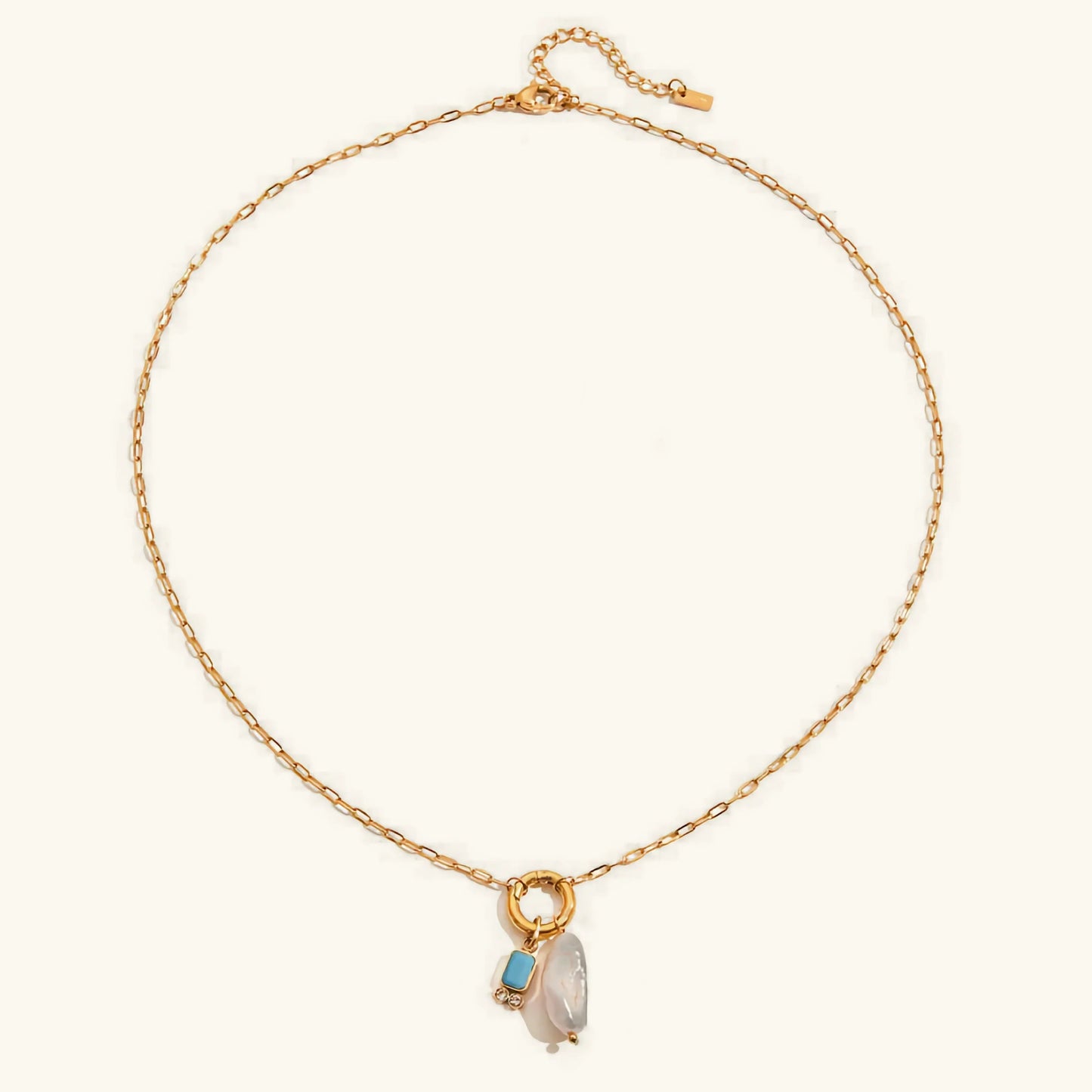 [ElanLuxe]Caitlin Birthstone Pearl Necklace