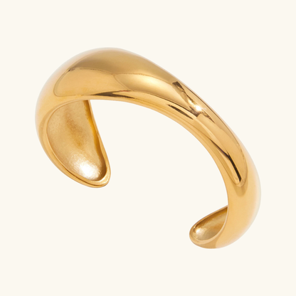 [ElanLuxe]Jessa Sculpted Gold Bangle
