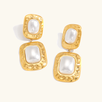 [ElanLuxe]Trixie Chunky Pearl Drop Earrings