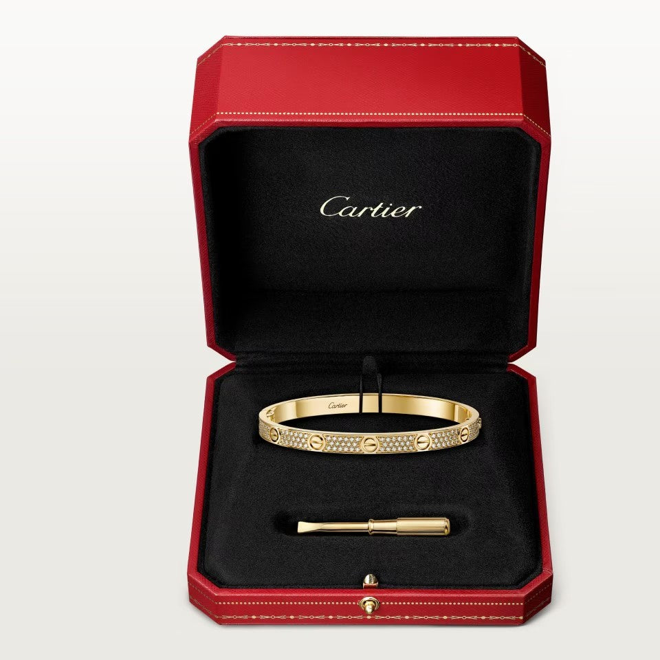 [ElanLuxe Jewelry]LOVE BRACELET 4.8MM DIAMOND-PAVED