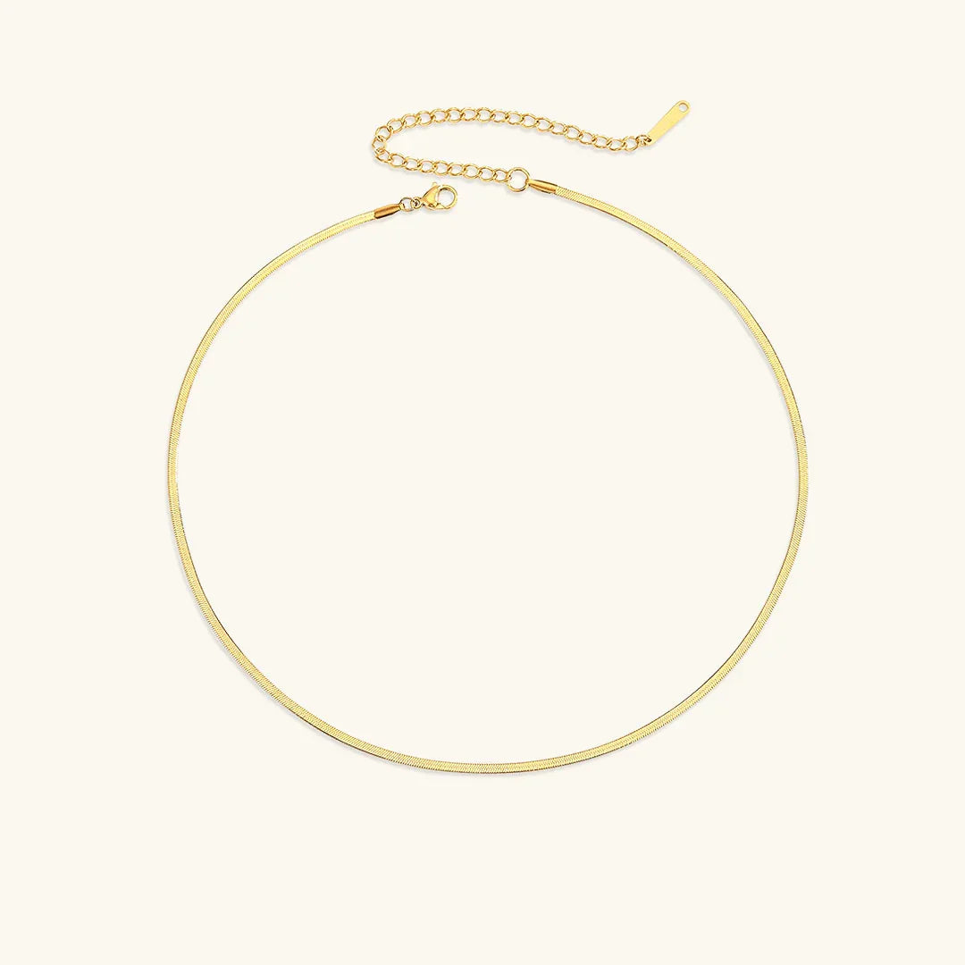 [ElanLuxe]Elizabeth Gold Herringbone Necklace