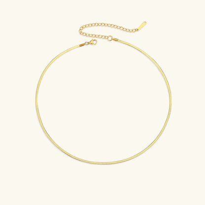 [ElanLuxe]Elizabeth Gold Herringbone Necklace