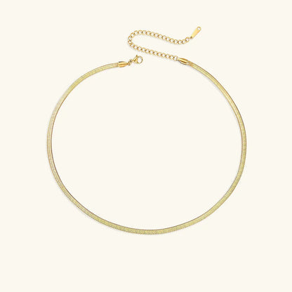 [ElanLuxe]Elizabeth Gold Herringbone Necklace