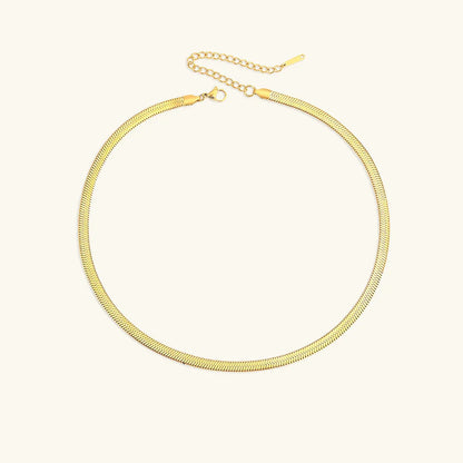 [ElanLuxe]Elizabeth Gold Herringbone Necklace