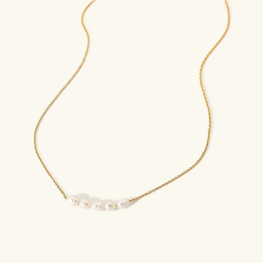 [ElanLuxe]Elle Gold Pearl Necklace