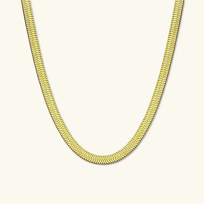 [ElanLuxe]Elysian Gold Herringbone Necklace
