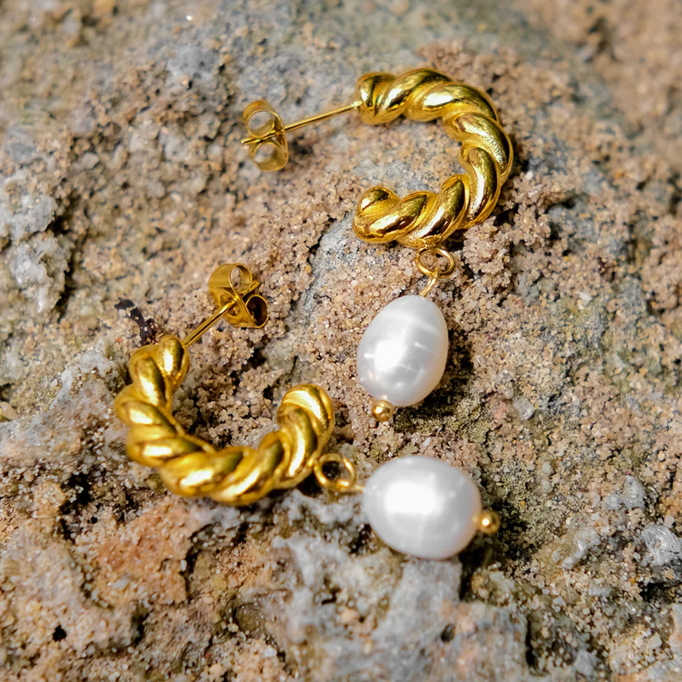 [ElanLuxe]Emma Pearl Earrings