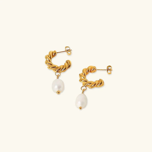 [ElanLuxe]Emma Pearl Earrings