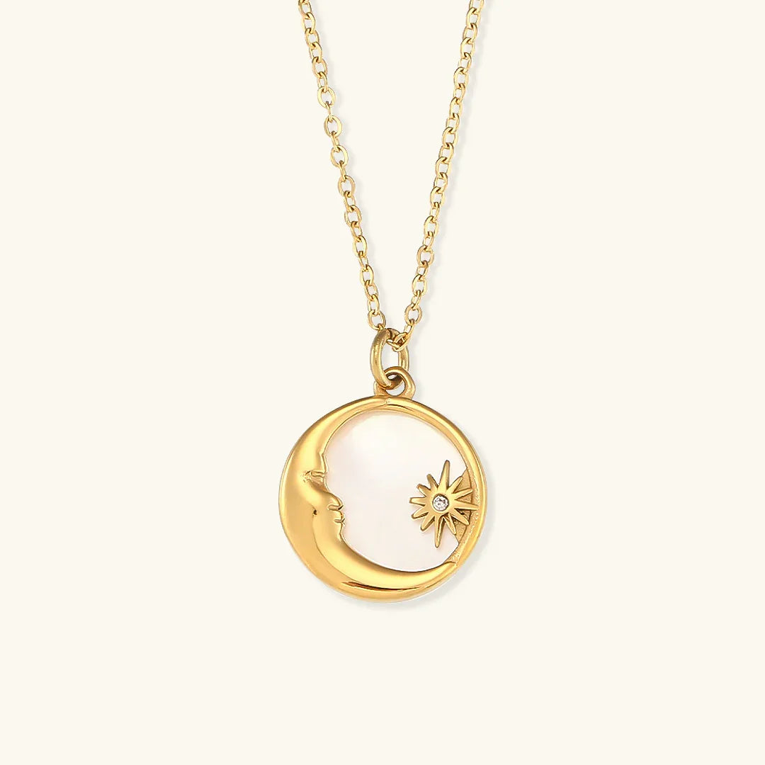 [ElanLuxe]Evangeline Lunar Gold Necklace