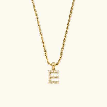 [ElanLuxe]Elodie Initial Letter Pearl Necklace