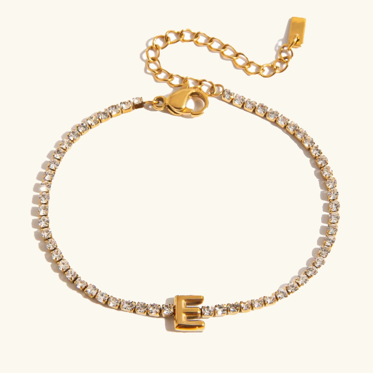 [ElanLuxe]Avaria Bubble Letter Tennis Bracelet