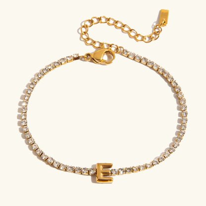 [ElanLuxe]Avaria Bubble Letter Tennis Bracelet