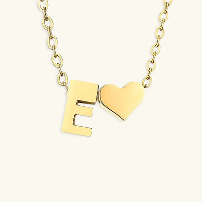 [ElanLuxe]Ria Initial Letter Gold Necklace