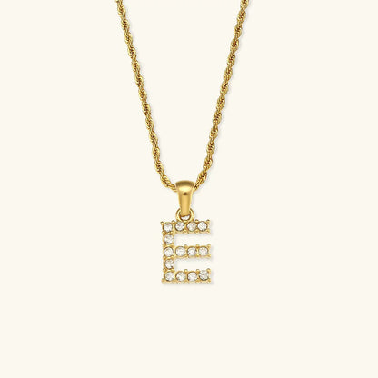 [ElanLuxe]Maeve Letter Initial Diamond Necklace