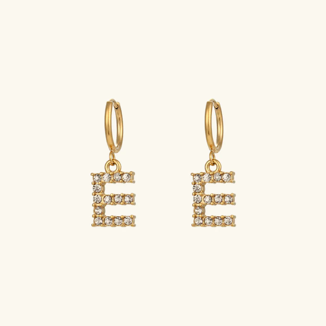 [ElanLuxe]Wilhemina Initial Letter Earrings