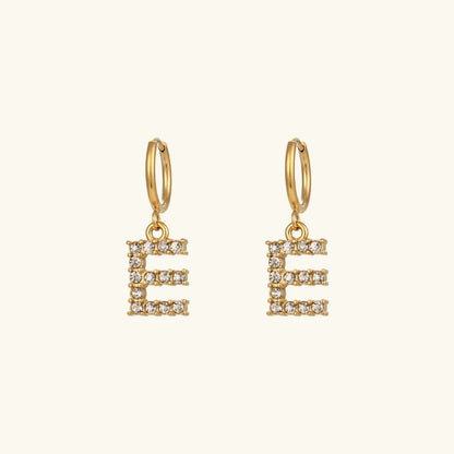[ElanLuxe]Wilhemina Initial Letter Earrings