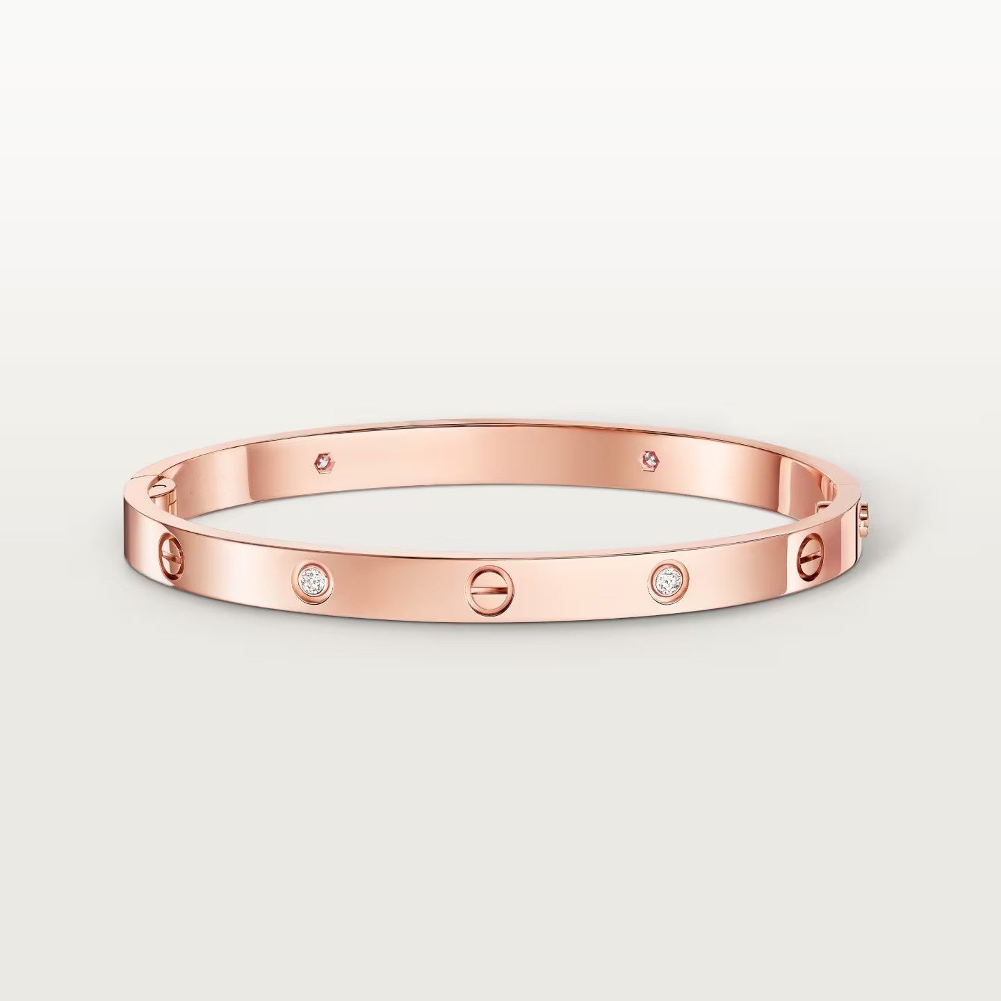 [ElanLuxe Jewelry]LOVE BRACELET 4.8MM 4 DIAMONDS