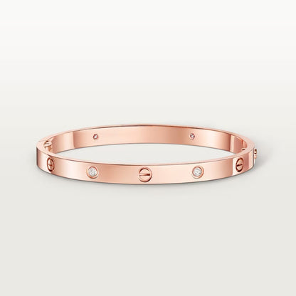 [ElanLuxe Jewelry]LOVE BRACELET 4.8MM 4 DIAMONDS