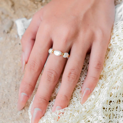 [ElanLuxe]Fiji Pearl Band Ring