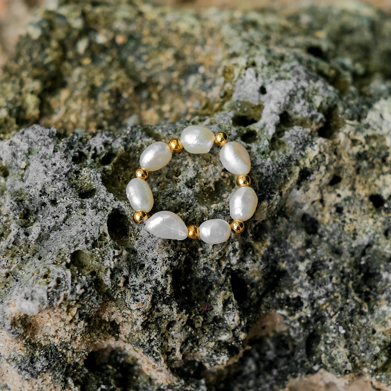 [ElanLuxe]Fiji Pearl Band Ring