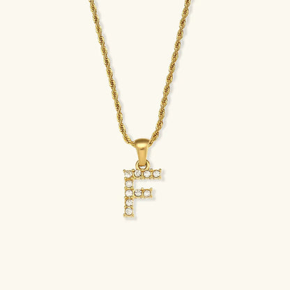 [ElanLuxe]Maeve Letter Initial Diamond Necklace