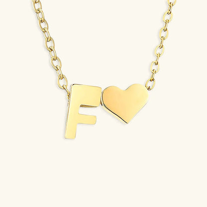 [ElanLuxe]Ria Initial Letter Gold Necklace