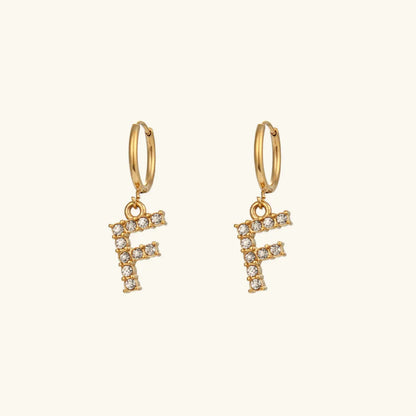 [ElanLuxe]Wilhemina Initial Letter Earrings