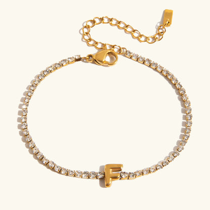 [ElanLuxe]Avaria Bubble Letter Tennis Bracelet