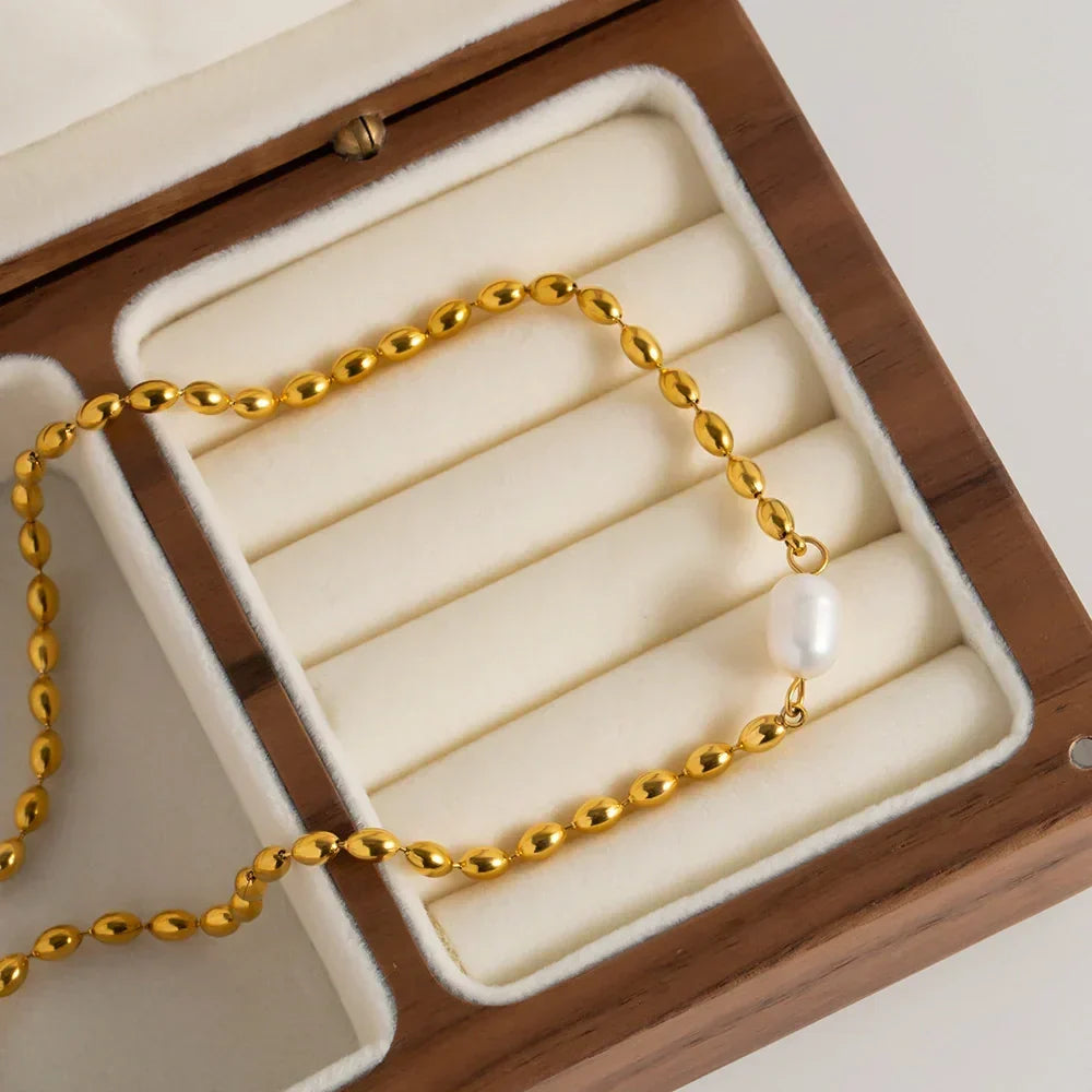 [ElanLuxe]Neptune Freshwater Pearl Necklace