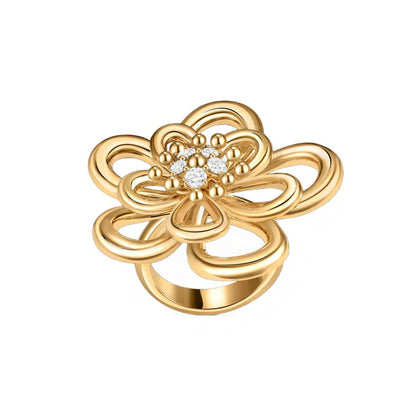 [Elanluxe Jewelry] FLOWERLACE RING 5 DIAMONDS