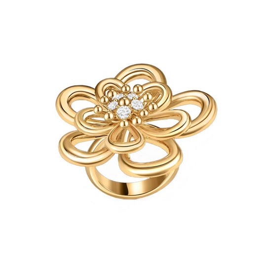 [Elanluxe Jewelry] FLOWERLACE RING 5 DIAMONDS