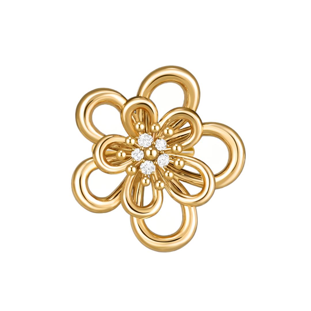 [Elanluxe Jewelry] FLOWERLACE RING 5 DIAMONDS