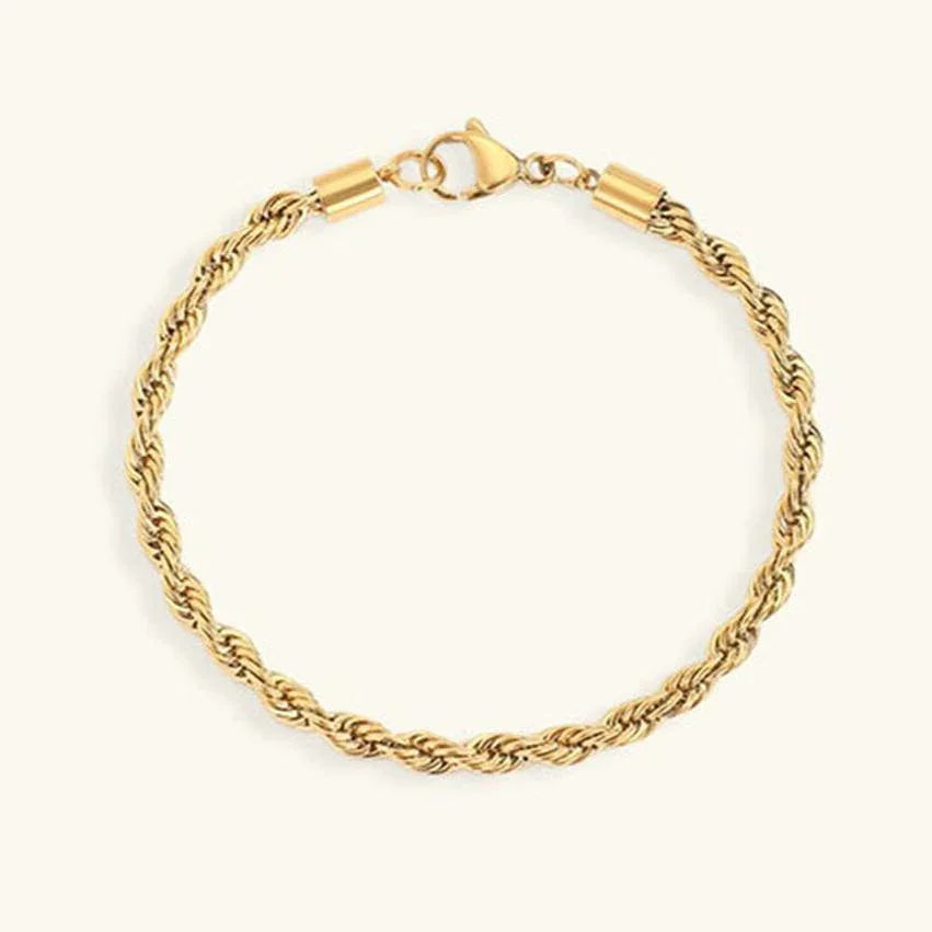 [ElanLuxe]Gigi Rope Chain Gold Bracelet