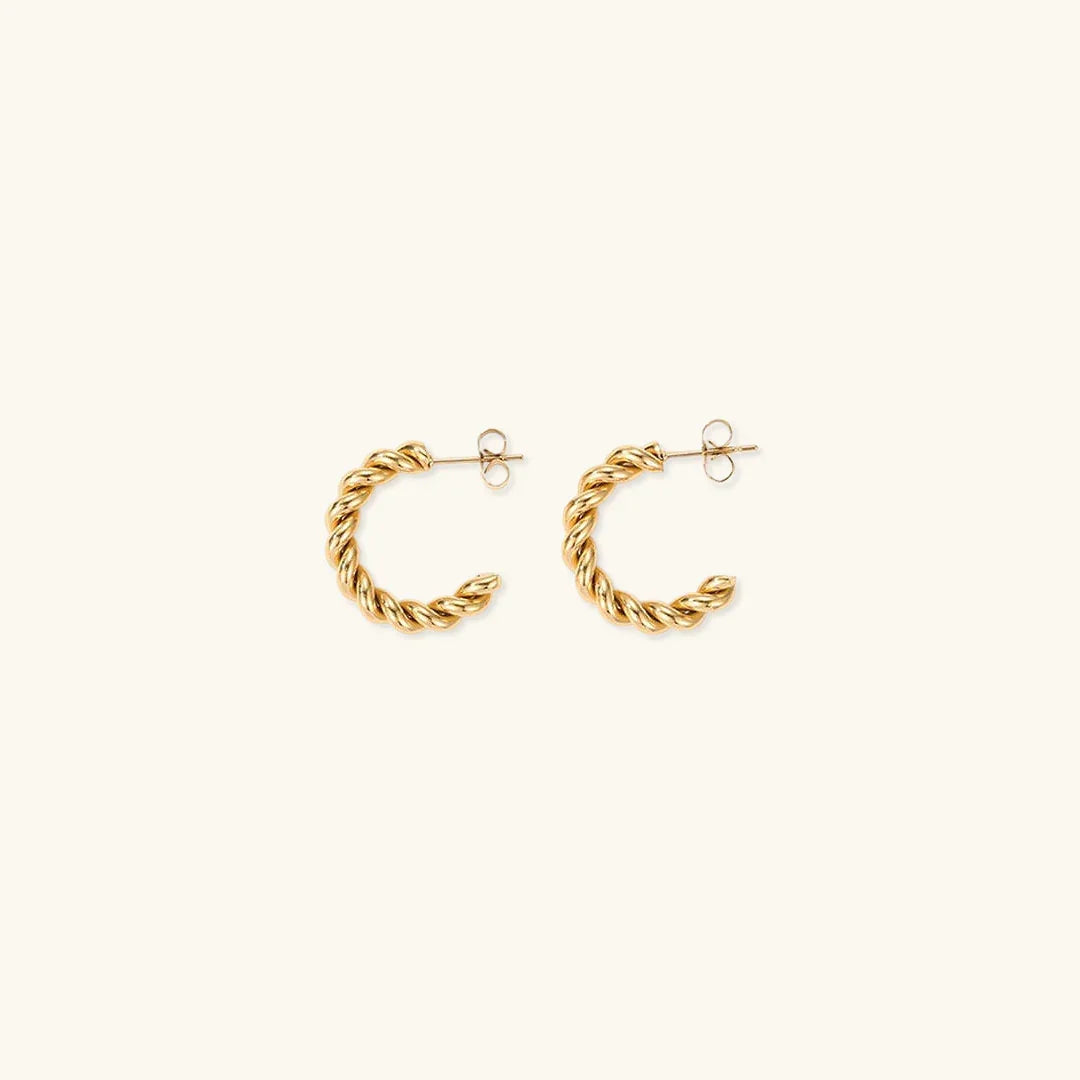 [ElanLuxe]Gigi Twist Gold Earrings